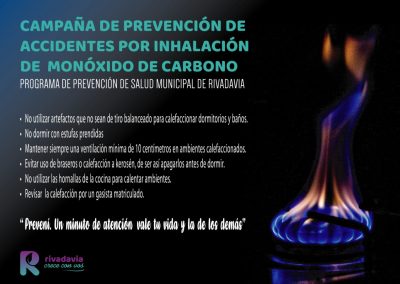 Campaña de prevención por inhalación de monóxido de carbono