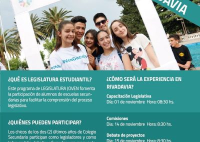 Llega a Rivadavia la Legislatura Estudiantil